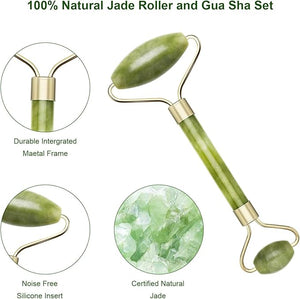 JADE GUA SHA Y RODILLO FACIAL - SKIN CARE 💆🏻‍♀️